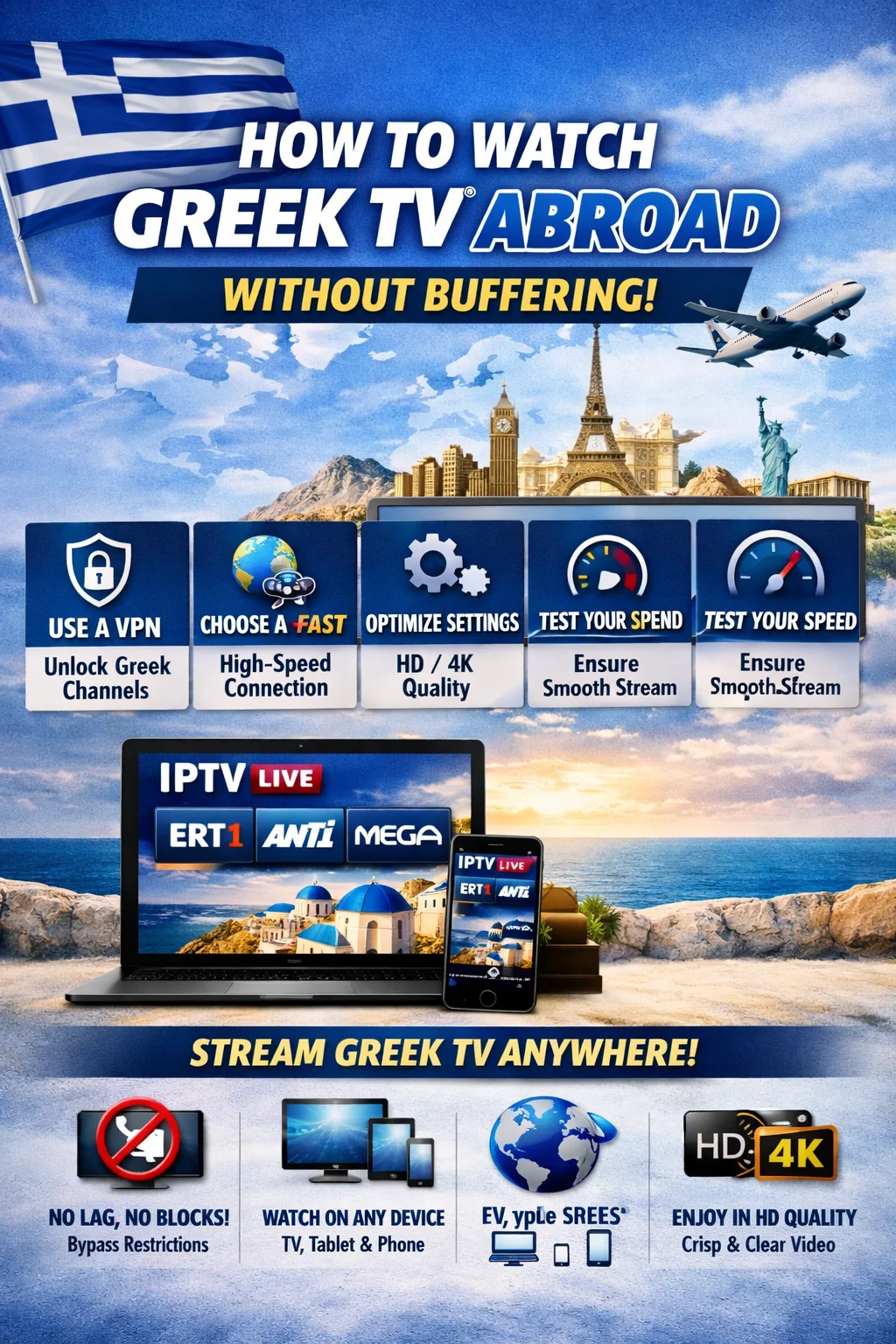 How to Watch Greek TV Abroad Without Buffering 