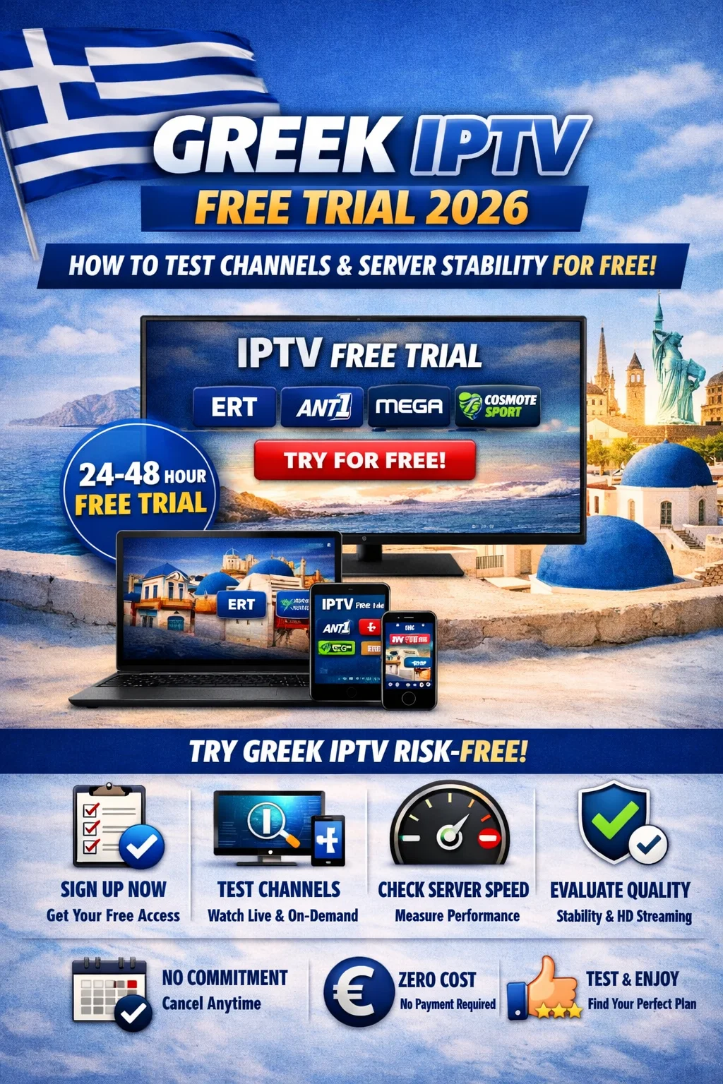 Greek IPTV Free Trial 2026